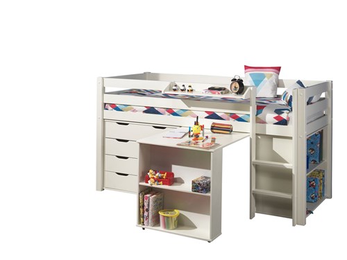 Chambres complètes-Cette PINO-combinaison se compose des éléments suivants  PINO lit compact blan-0