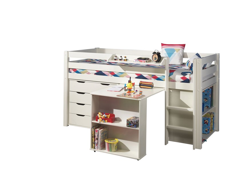Chambres complètes-Cette PINO-combinaison se compose des éléments suivants  PINO lit compact blan-0