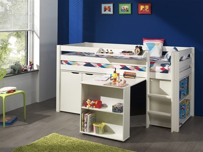 Chambres complètes-Cette PINO-combinaison se compose des éléments suivants  PINO lit compact blan-1