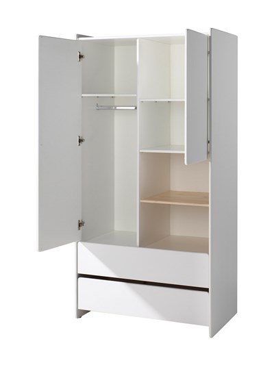 Chambres complètes-Combinaison de chambre d'enfant Kiddy blanc-Vipack-mailleux-7