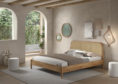 Lit enfant-OLIVE LIT 180 x 200 cm ROTIN CHÊNE-Vipack-mailleux-1