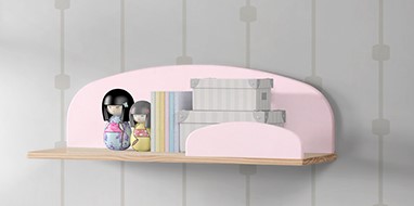 Chambres complètes-Combinaison de chambre d'enfant Kiddy 3-rose-Vipack-mailleux-10