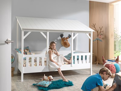 Chambres complètes-Combinaison de chambre d'enfant Housebed 4-Vipack-mailleux-3