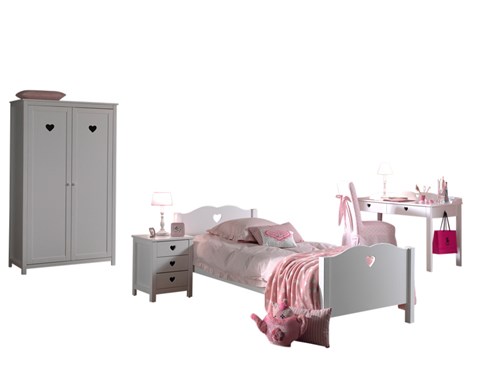 Chambres complètes-Combinaison de chambre d'enfant Amori 4-blanc-Vipack-mailleux-0