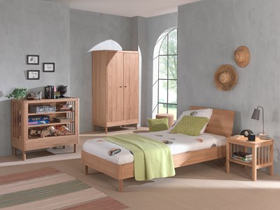 Chambres complètes-Combinaison de chambre d'enfant Forrest Oak 2-chêne-Vipack-mailleux-1
