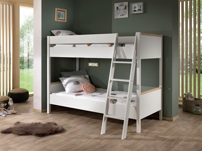 Lit superposé-LONDON LIT SUPERPOSÉ 90 x 200 cm BLANC-Vipack-mailleux-1