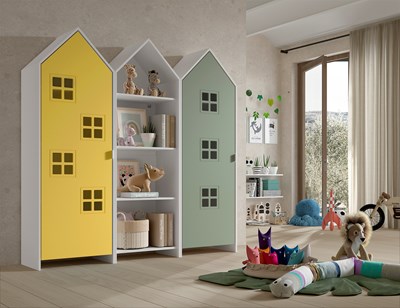 Chambres complètes-Combinaison de chambre d'enfant Casami 8-Vipack-mailleux-1