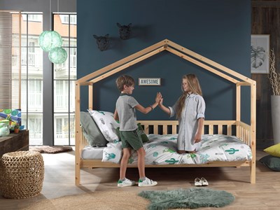 Chambres complètes-Combinaison de chambre d'enfant Dallas bois naturel-Vipack-mailleux-6