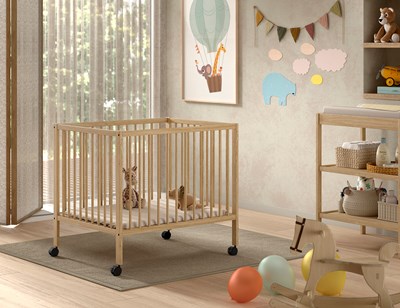 Parc bébé-DINO PARC BÉBÉ 95 x 75 cm NATUREL-Vipack-mailleux-1