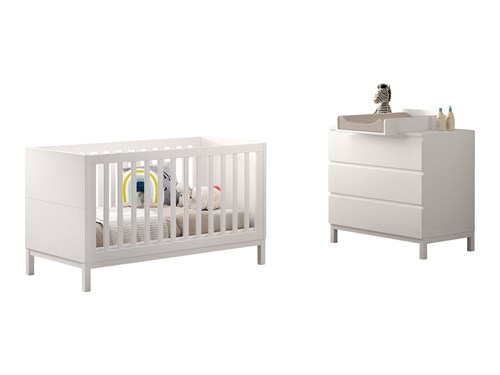 Chambres complètes-Combinaison de chambre d'enfant Eva 4-blanc-Vipack-mailleux-0
