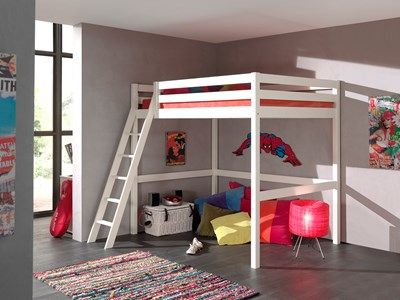 Chambres complètes-Combinaison de chambre d'enfant Pino finition blanc-Vipack-mailleux-6