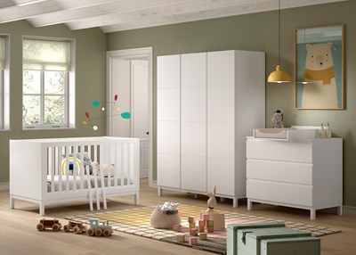Chambres complètes-Combinaison de chambre d'enfant Eva 4-blanc-Vipack-mailleux-1