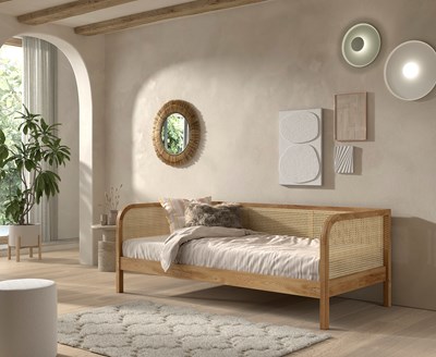 Lit enfant-OLIVE LIT CAPITAINE 90 x 200 cm ROTIN CHÊNE-Vipack-mailleux-1