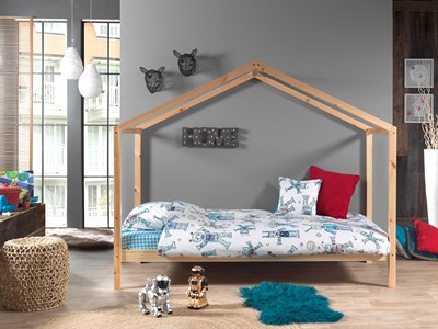 Chambres complètes-Combinaison de chambre d'enfant Dallas bois naturel-Vipack-mailleux-1
