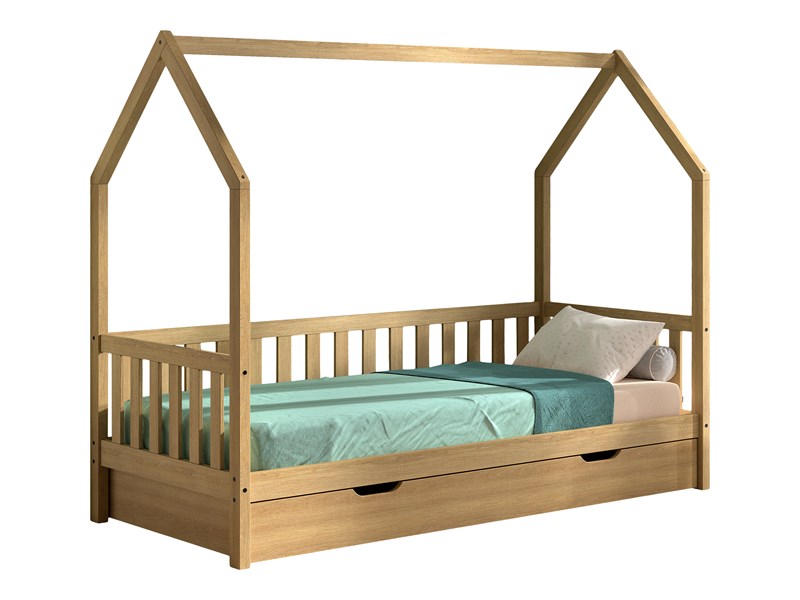 Chambres complètes-Combinaison de chambre d'enfant Nature chêne-Vipack-mailleux-0