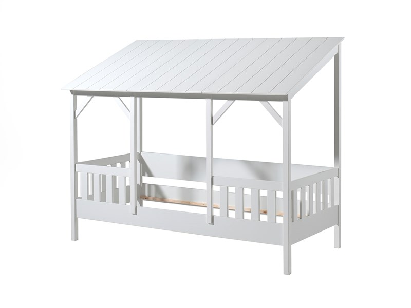 Lit enfant-HOUSEBED LIT CABANE (03) 90 x 200 cm TOIT BLANC-Vipack-mailleux-0