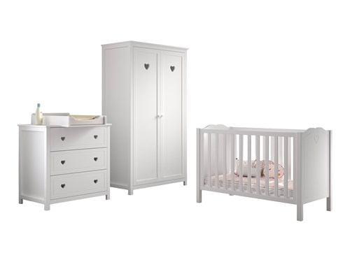 Chambres complètes-Combinaison de chambre d'enfant Amori 4-blanc-Vipack-mailleux-0