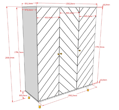 Garde-robe-BILLY ARMOIRE 3 PORTES SATIN WHITE-Vipack-mailleux-2
