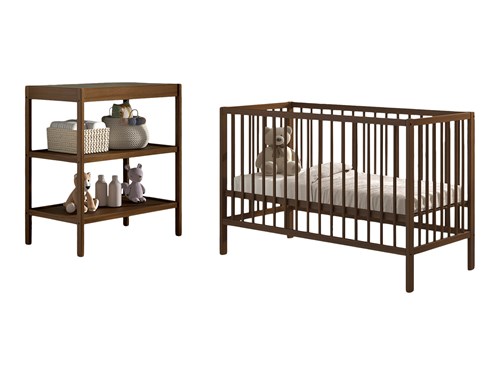 Chambres complètes-Combinaison de chambre d'enfant Dino noix-Vipack-mailleux-0