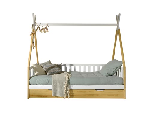 Chambres complètes-Combinaison de chambre d'enfant Tipi bi-couleur-Vipack-mailleux-0