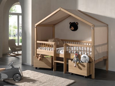 Chambres complètes-Combinaison de chambre d'enfant Forrest Oak chêne-Vipack-mailleux-1