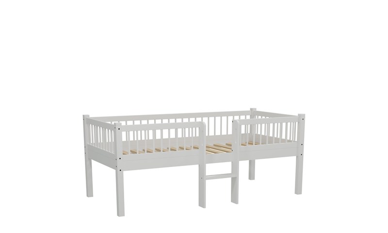 Lit mi-hauteur-FORREST LIT MI-HAUTEUR BAS AVEC ÉCHELLE 90 x 200 cm HÊTRE BLANC-Vipack-mailleux-0