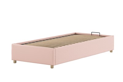 Lit enfant-MOON STORAGE CADRE DE LIT CÔTÉ COURT 90 x 200 cm BOUCLÉ ROSE-Vipack-mailleux-3