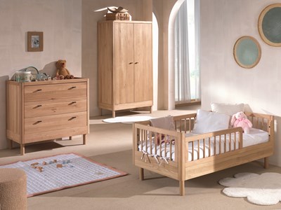 Chambres complètes-Combinaison de chambre d'enfant Forrest Oak 6-chêne-Vipack-mailleux-1