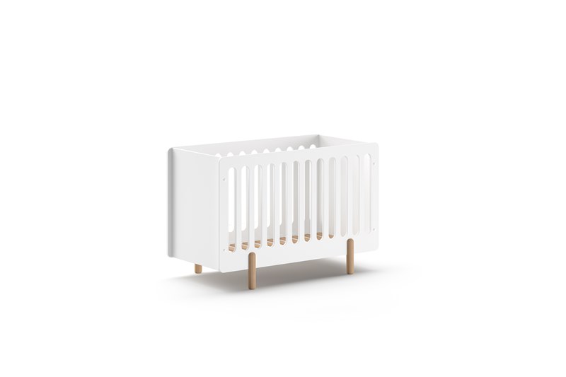 Lit bébé-SMILE LIT BÉBÉ 60 x 120 cm BLANC-Vipack-mailleux-0