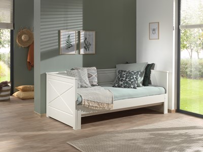 Lit enfant-PINO  SCOTT LIT AMOUVABLE (93) 90 x 200 cm BLANC-Vipack-mailleux-1