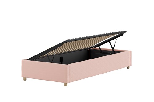 Lit enfant-MOON STORAGE CADRE DE LIT CÔTÉ LONG 90 x 200 cm BOUCLÉ ROSE-Vipack-mailleux-0