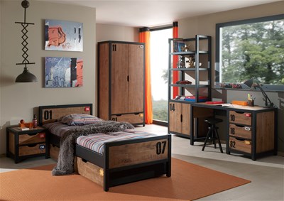 Chambres complètes-Combinaison de chambre d'enfant Alex 8-Vipack-mailleux-1