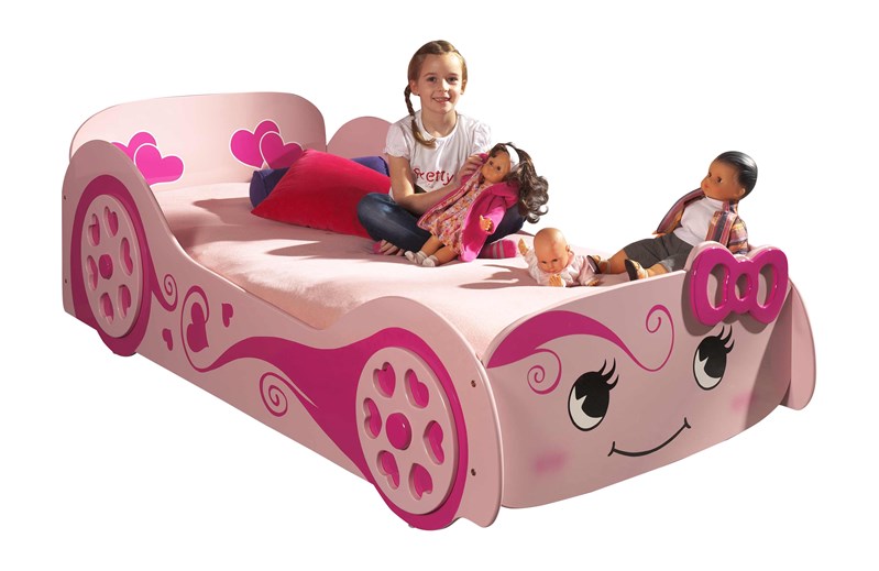Lit enfant-CARBEDS LOVE LIT 90 x 200 cm ROSE-Vipack-mailleux-0