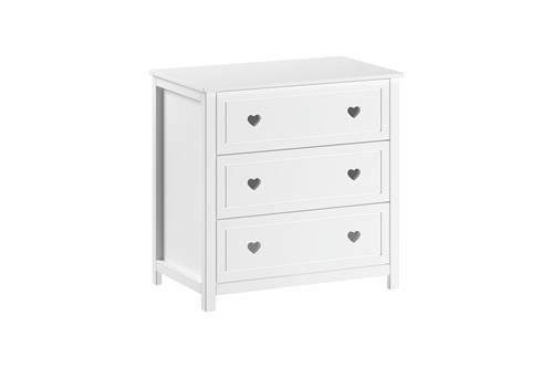 Commode-AMORI COMMODE 3 TIROIRS BLANC-Vipack-mailleux-0