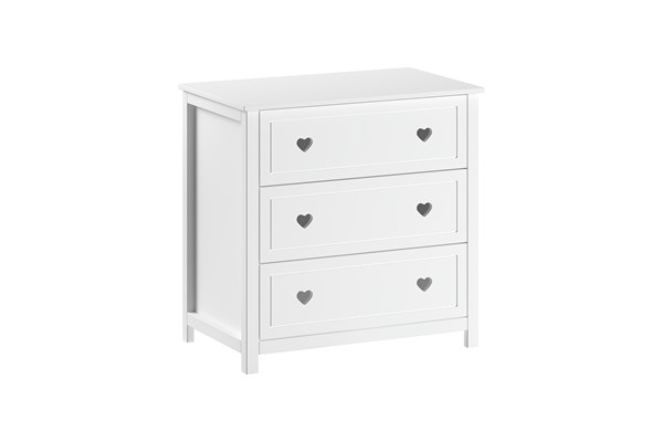 Commode-AMORI COMMODE 3 TIROIRS BLANC-Vipack-mailleux-0