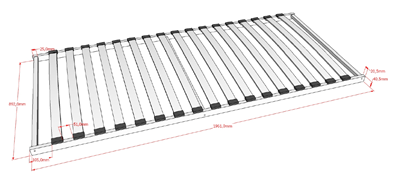 Sommier-SOMMIER CADRE 17 LATTES 90 x 200 cm-Vipack-mailleux-1