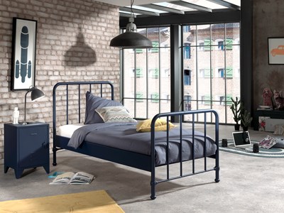 Chambres complètes-Combinaison de chambre d'enfant Bronxx bleu-Vipack-mailleux-1