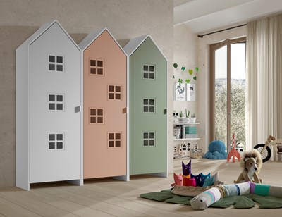 Chambres complètes-Combinaison de chambre d'enfant Casami 7-Vipack-mailleux-1