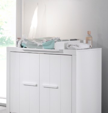 Chambres complètes-Combinaison de chambre d'enfant Erik blanc-Vipack-mailleux-8