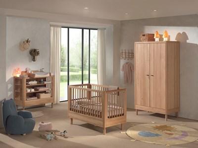 Chambres complètes-Combinaison de chambre d'enfant Forrest Oak 2-chêne-Vipack-mailleux-1