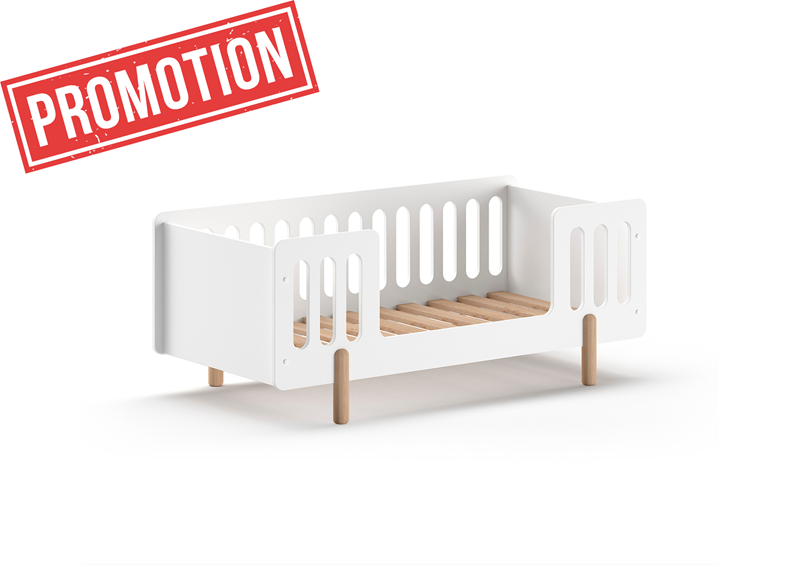 Lit enfant-SMILE LIT JUNIOR 70 x 140 cm BLANC-Vipack-mailleux-0