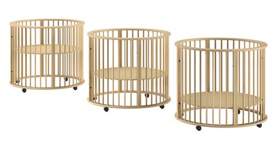 Parc bébé-DINO PARC BÉBÉ Ø 90 cm NATUREL-Vipack-mailleux-3