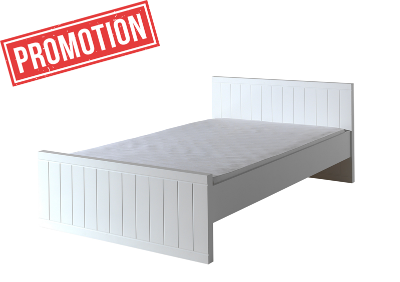 Lit enfant-ROBIN LIT 120 x 200 cm BLANC-Vipack-mailleux-0