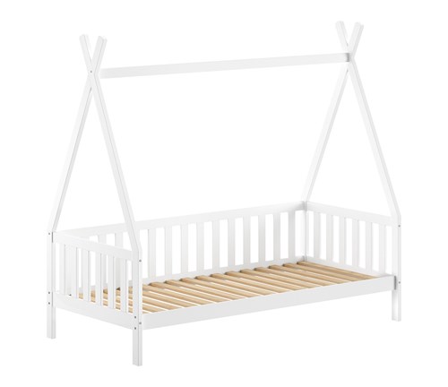 Lit enfant-TIPI LIT AVEC GRILLE 90 x 200 cm BLANC-Vipack-mailleux-0