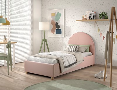 Lit enfant-MOON STORAGE LIT 90 x 200 cm BOUCLÉ ROSE-Vipack-mailleux-5