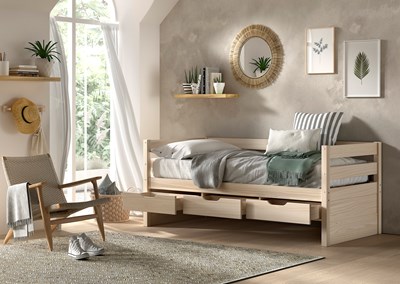 Lit enfant-MARGRIT LIT CAPITAINE (92) 90 x 200 cm MILKY PINE-Vipack-mailleux-4