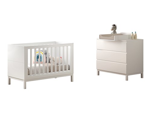 Chambres complètes-Combinaison de chambre d'enfant Eva 4-blanc-Vipack-mailleux-0