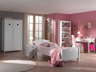 Chambres complètes-Combinaison de chambre d'enfant Amori 5-blanc-Vipack-mailleux-1