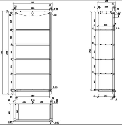 Chambres complètes-Combinaison de chambre d'enfant Amori 5-blanc-Vipack-mailleux-19