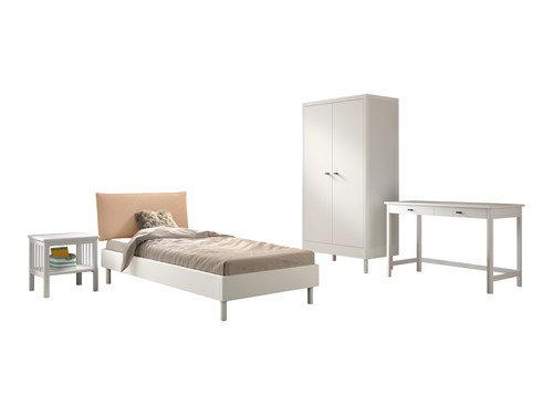 Chambres complètes-Combinaison de chambre d'enfant Forrest Beech 4-hêtre laqué blanc-Vipack-maill-0